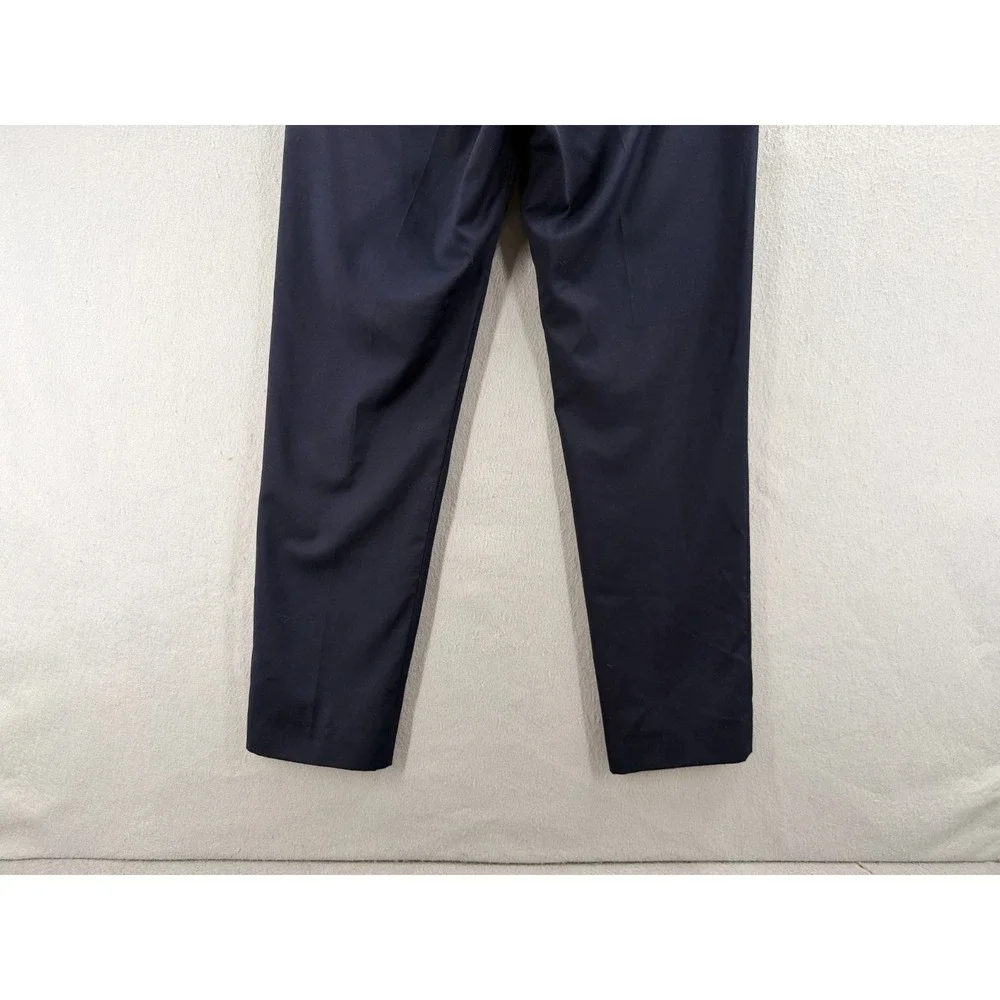 J Crew Bowery Slim Fit Dress Pants Mens 32x32 (33x30.5) Navy Wool Blend Office